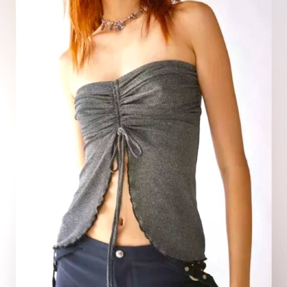 NWOT Urban Outfitters Shimmer Flyaway Strapless Top